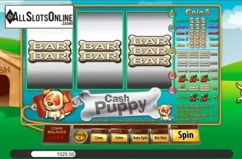 Game Workflow screen. Cash Puppy from Genii