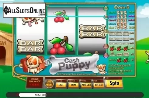 Win Screen . Cash Puppy from Genii