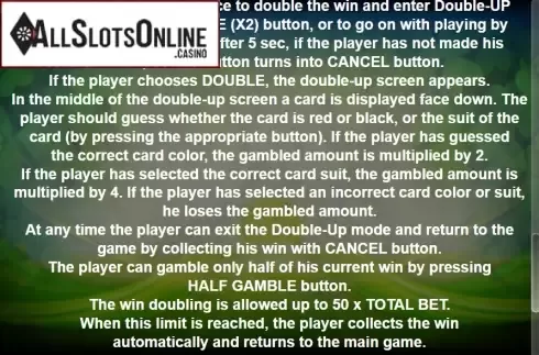 Paytable 4. Crazy Caterpillar from Casino Technology