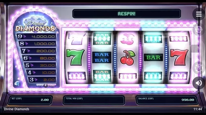 Divine Diamonds slot screenshot 2