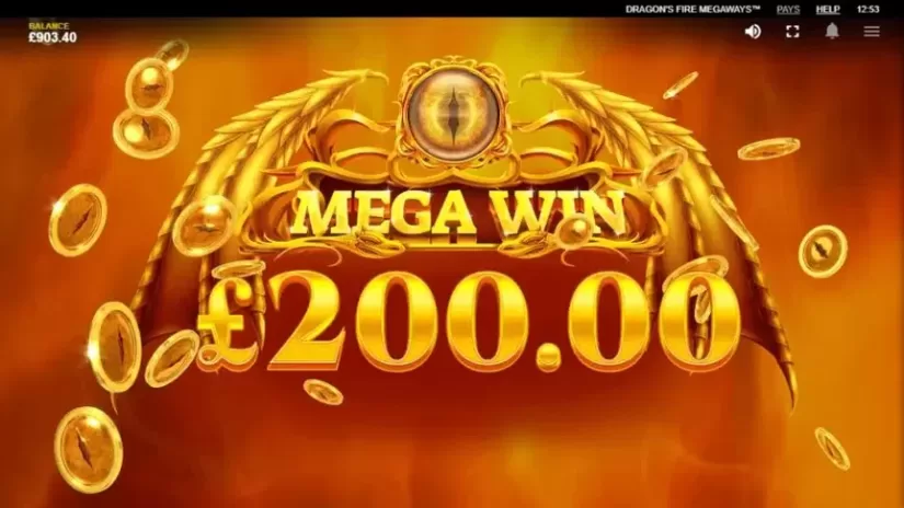 Dragon’s Fire MegaWays slot screenshot 