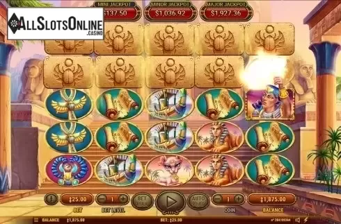 Unlock feature screen. Egyptian Dreams Deluxe from Habanero
