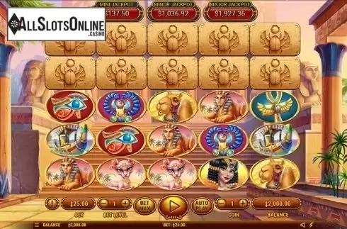 Reels screen. Egyptian Dreams Deluxe from Habanero
