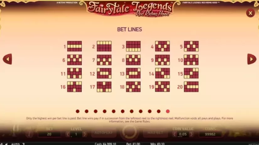 Fairytale Legends: Red Riding Hood slot screenshot 4
