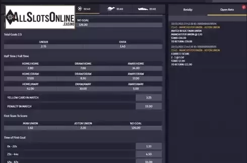 BetLine Screen
