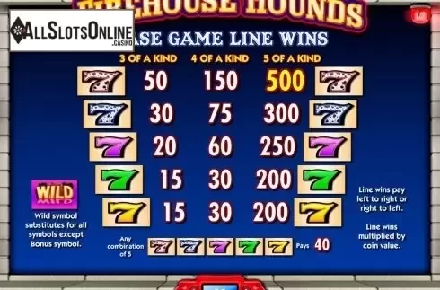 Screen2. Firehouse Hounds from IGT