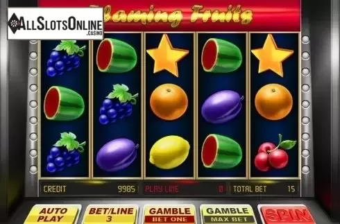 Reels screen. Flaming Fruits (BetConstruct) from BetConstruct