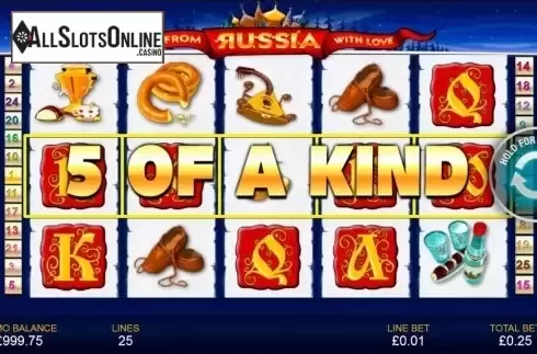 Win Screen . From Russia With Love from Playtech