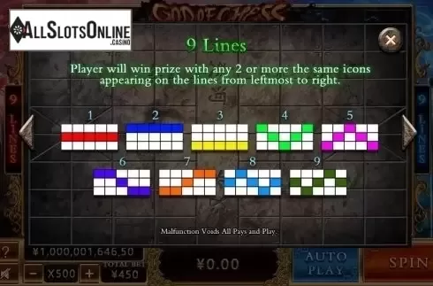 Lines. God of Chess from CQ9Gaming
