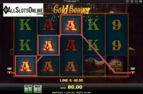 Win screen. Gold Beaver from Merkur