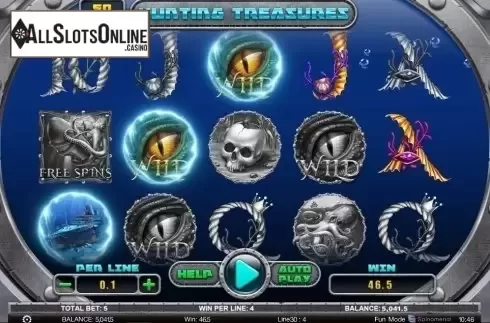 Wild Win screen. Hunting Treasures from Spinomenal