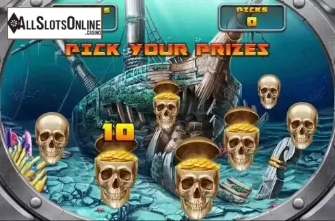 Bonus Game screen. Hunting Treasures from Spinomenal
