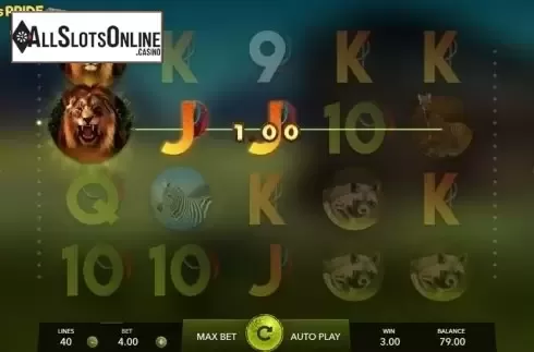 Win Screen. Lion's Pride (Mascot Gaming) from Mascot Gaming