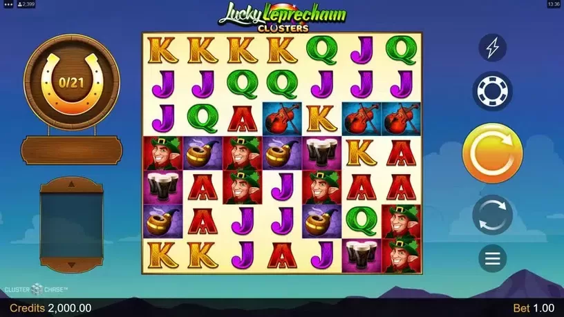 Lucky Leprechaun Clusters slot screenshot 1