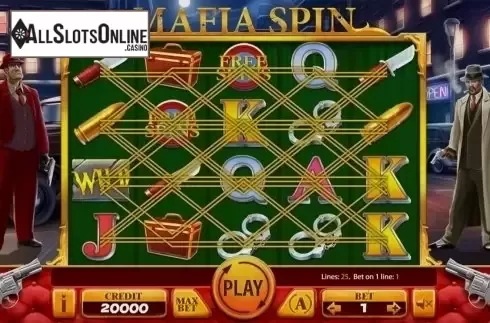 Reels screen. Mafia Spin from X Card