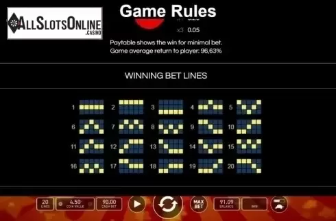 Paylines. Magic Target from Wazdan