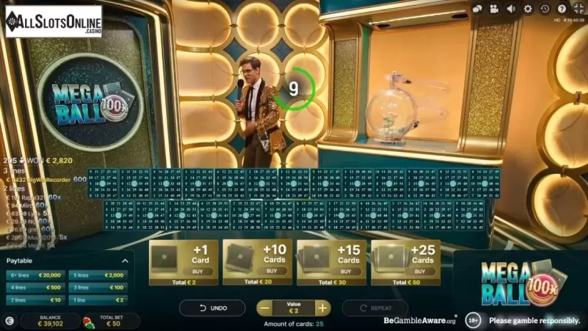 Game Screen 1. Mega Ball (Evolution Gaming) from Evolution Gaming
