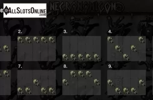 Paytable 2. Necronomicon from Thunderspin