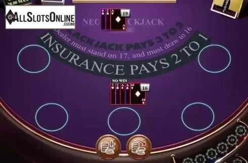 Game Screen 4. Neon Blackjack Classic from Fugaso