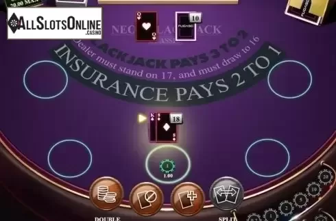Game Screen 5. Neon Blackjack Classic from Fugaso