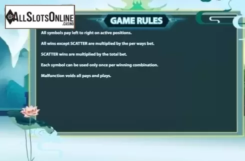 Paytable 1. Nezha from KA Gaming