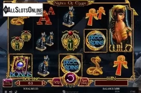 Reel Screen. Nights of Egypt from Spinomenal