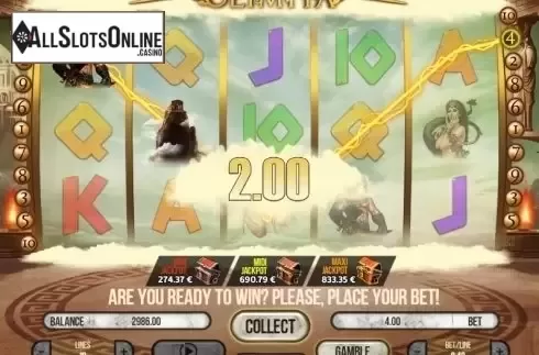 Wild Win screen. Olympia (Fugaso) from Fugaso