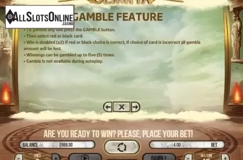Paytable 4. Olympia (Fugaso) from Fugaso