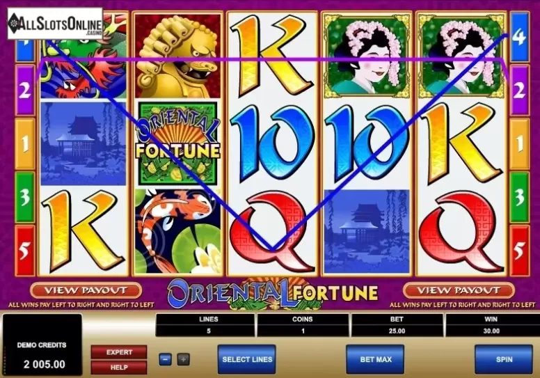Screen 1. Oriental Fortune from Microgaming