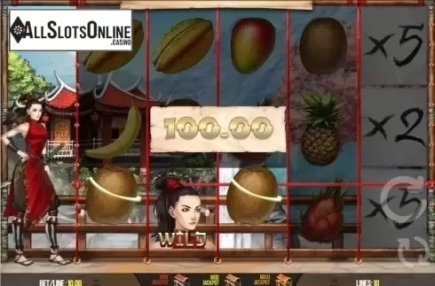 Win Screen. Power of Asia from Fugaso