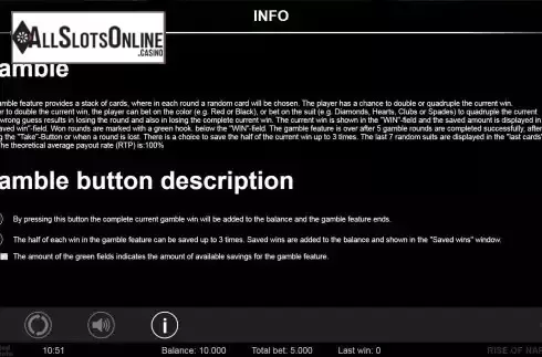 Gamble screen