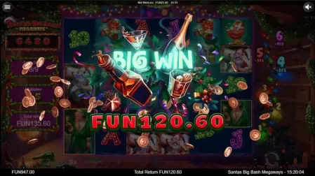 Santa's Big Bash Megaways slot screenshot 2