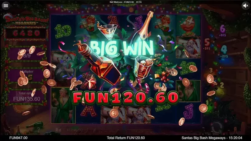 Santa's Big Bash Megaways slot screenshot 2