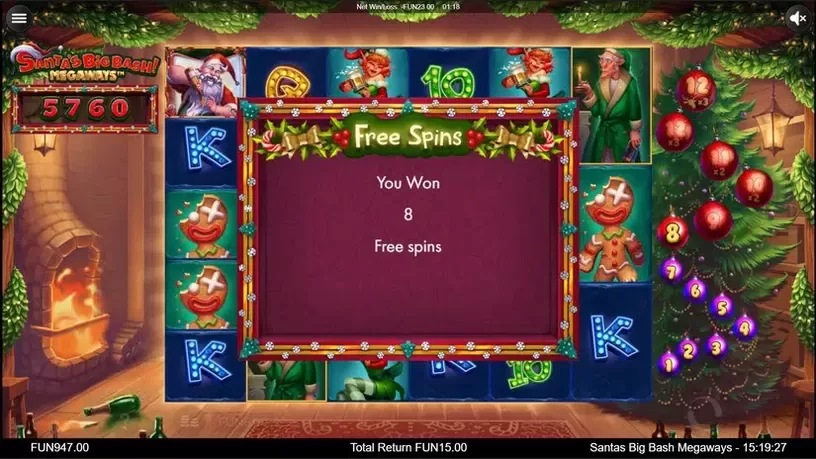 Santa's Big Bash Megaways slot screenshot 5