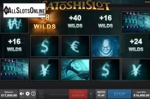 Bonus wilds win screen. SatoshiSlot HTML from Rakki