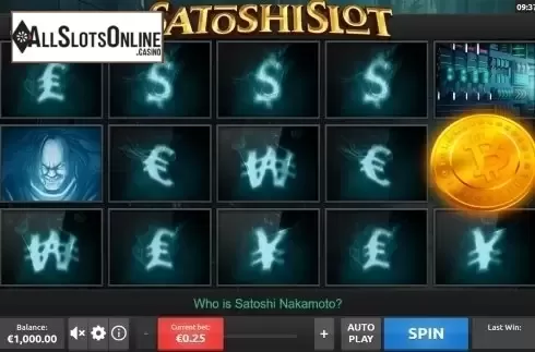 Reels screen. SatoshiSlot HTML from Rakki