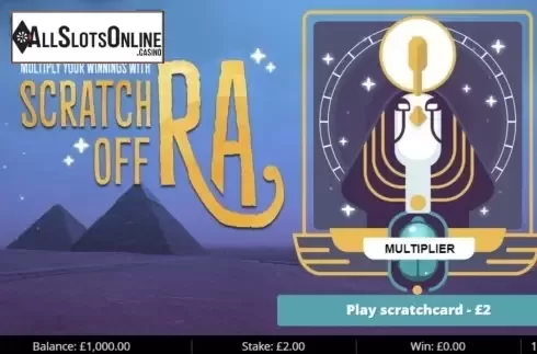 Start Screen. Scratch off Ra from Gluck Games
