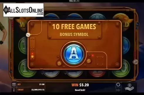 Free Spins screen
