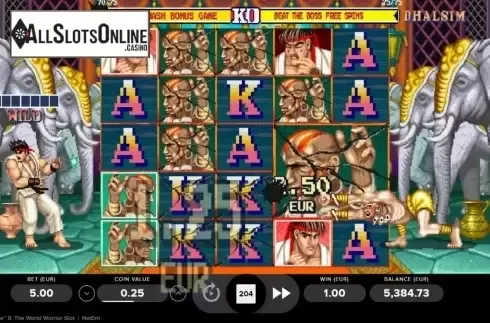 Win Screen 1. Street Fighter 2: The World Warrior from NetEnt