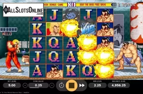 Win Screen 2. Street Fighter 2: The World Warrior from NetEnt