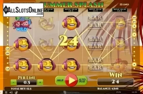 Win Screen 1. Summer Splash from Spinomenal