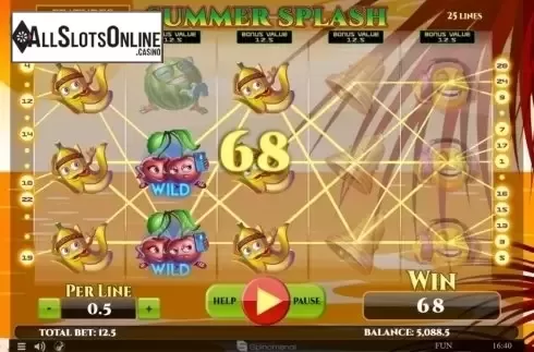 Win Screen 2. Summer Splash from Spinomenal