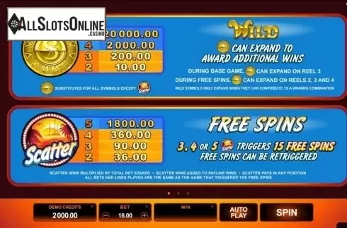 Screen2. Sun Tide from Microgaming