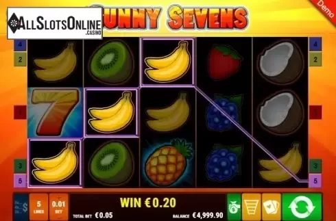 Win screen 1. Sunny Sevens from Gamomat