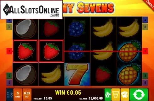 Win screen 2. Sunny Sevens from Gamomat