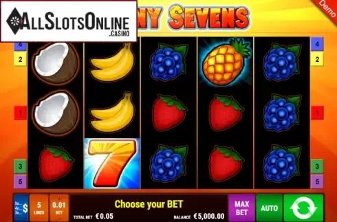 Reel screen. Sunny Sevens from Gamomat