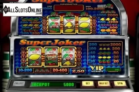 Game Workflow screen. Super Joker VIP from Betsoft