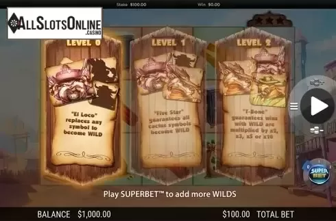 Super bet screen. The Wild 3 from NextGen