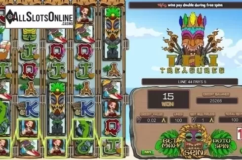 Win Screen 2. Tiki Treasures (TTG) from TOP TREND GAMING