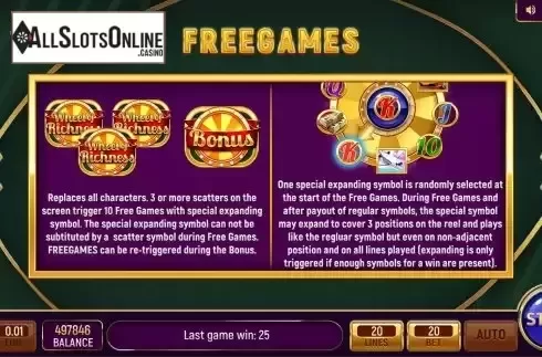 Free Games screen